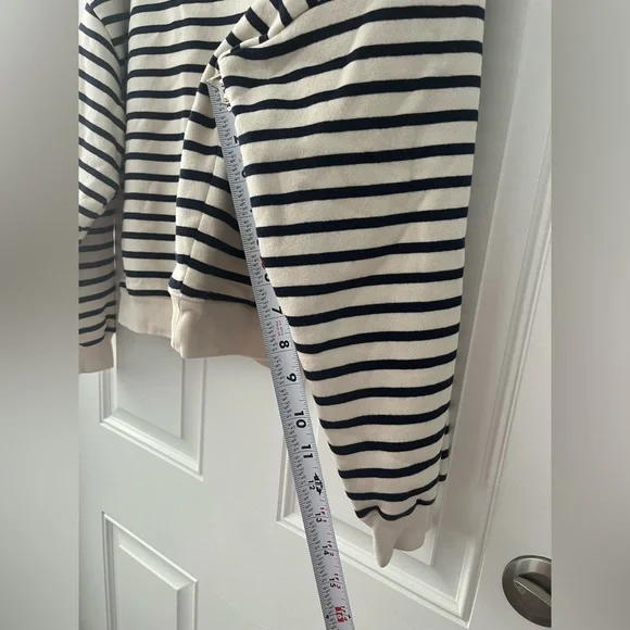 GAP Classic VintageSoft Wedge Crewneck Sweatshirt Navy & White Striped Shirt XS - Picture 4 of 7